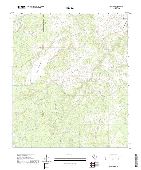 Pecan Springs, TX — USGS 7.5-minute topo (2022)