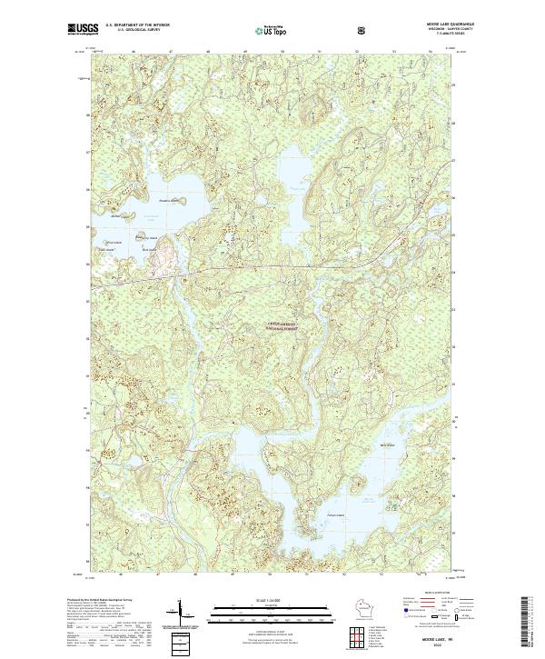 Moose Lake, WI — USGS 7.5-minute topo (2022)