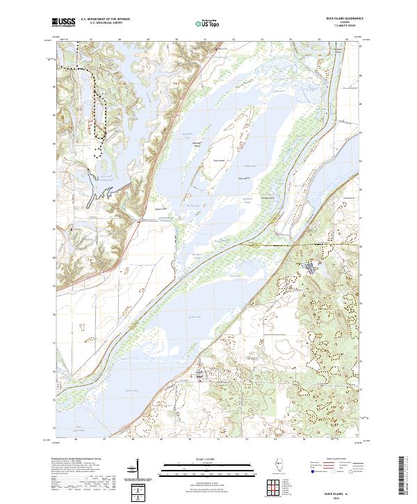 Duck Island, IL — USGS 7.5-minute topo (2024)