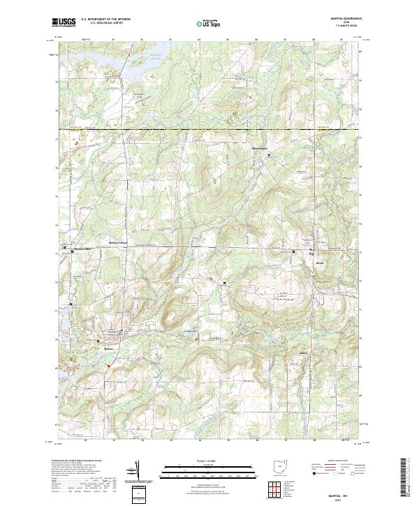 Mantua, OH — USGS 7.5-minute topo (2023)