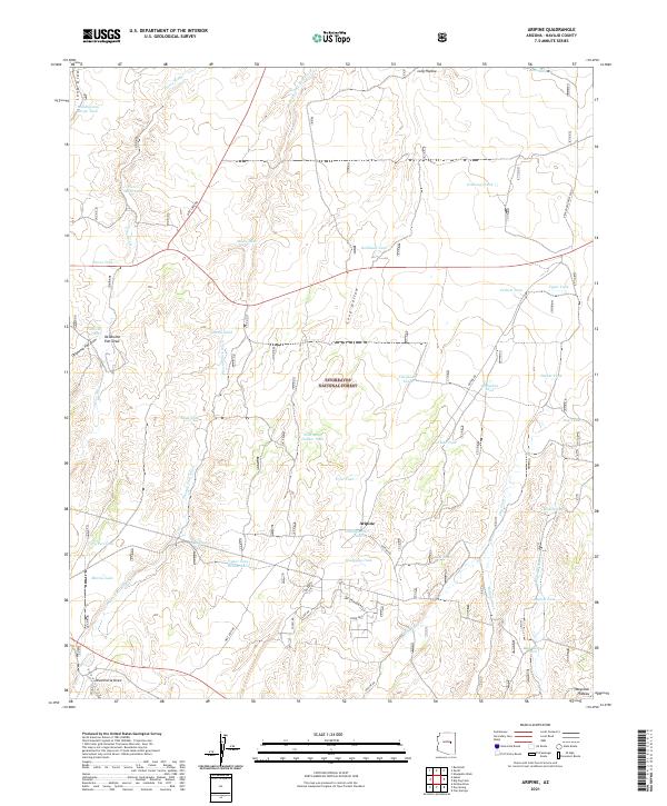 Aripine, AZ — USGS 7.5-minute topo (2021)