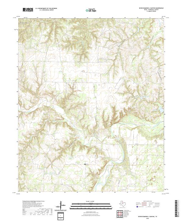 Seven Diamond L Canyon, TX — USGS 7.5-minute topo (2022)