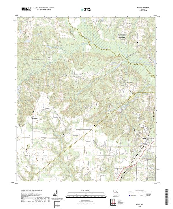 Byron, GA — USGS 7.5-minute topo (2024)