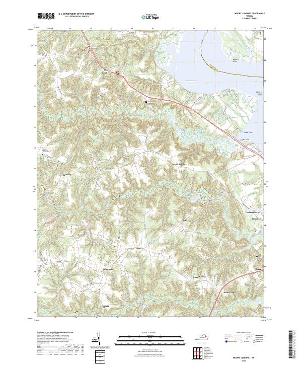 Mount Landing, VA — USGS 7.5-minute topo (2022)