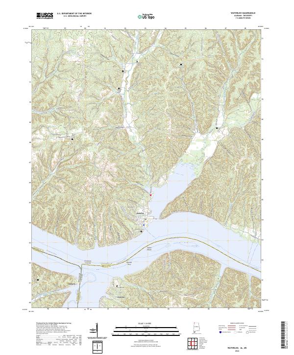 Waterloo, AL-MS — USGS 7.5-minute topo (2024)