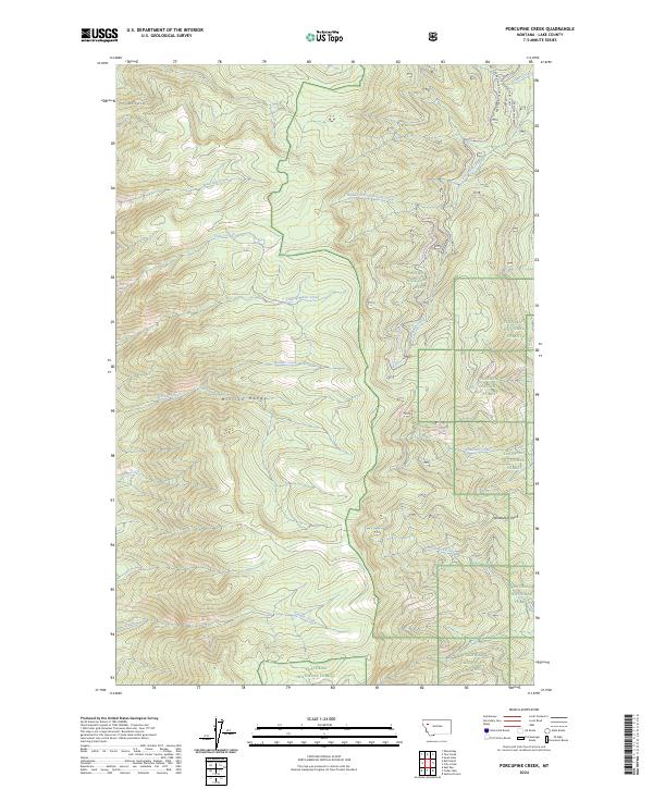 Porcupine Creek, MT — USGS 7.5-minute topo (2024)