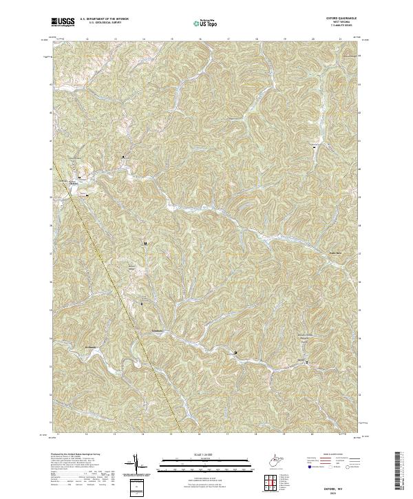 Oxford, WV — USGS 7.5-minute topo (2023)
