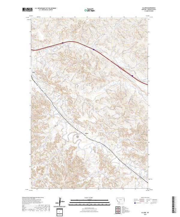 Allard, MT — USGS 7.5-minute topo (2024)