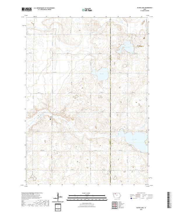 Silver Lake, IA — USGS 7.5-minute topo (2022)