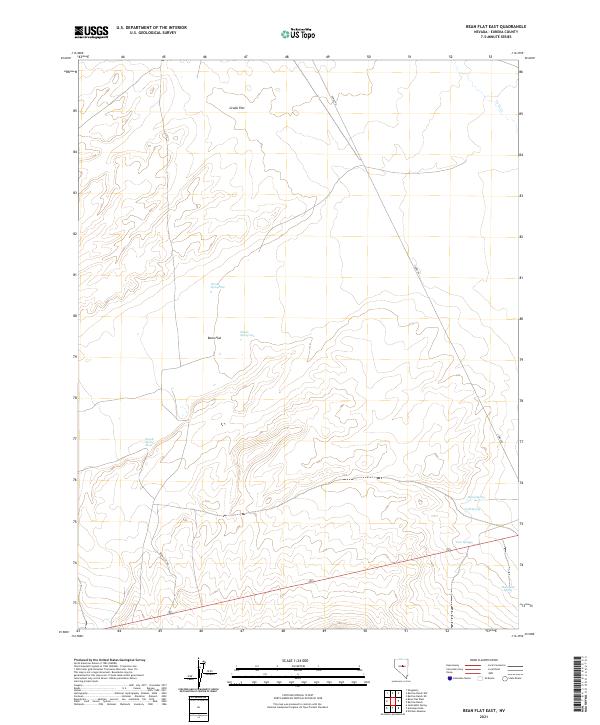 Bean Flat East, NV — USGS 7.5-minute topo (2021)