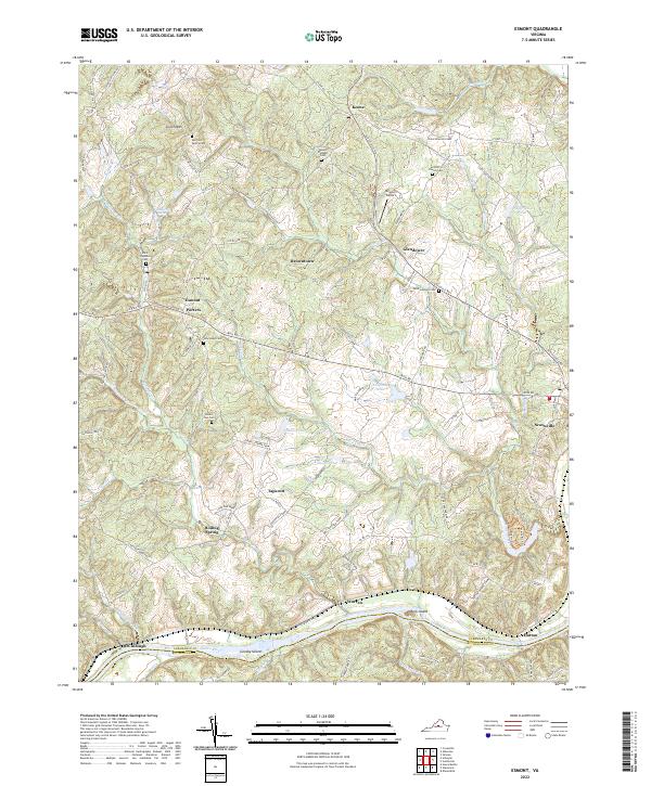 Esmont, VA — USGS 7.5-minute topo (2022)