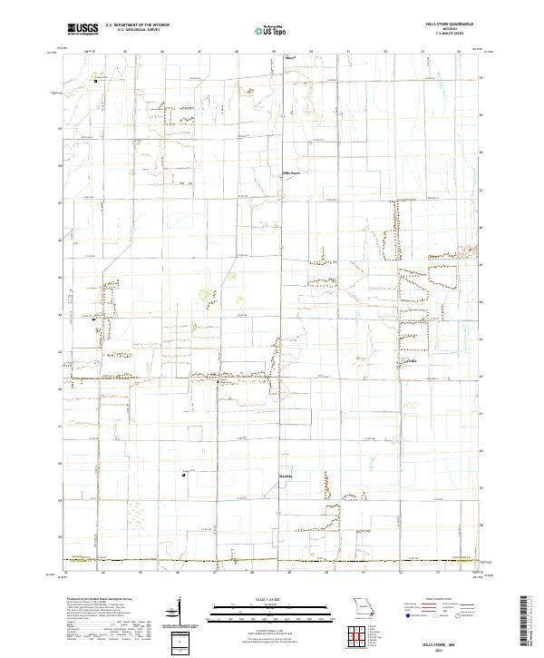 Hills Store, MO — USGS 7.5-minute topo (2021)