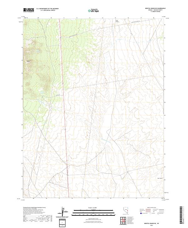 Bristol Range NE, NV — USGS 7.5-minute topo (2021)