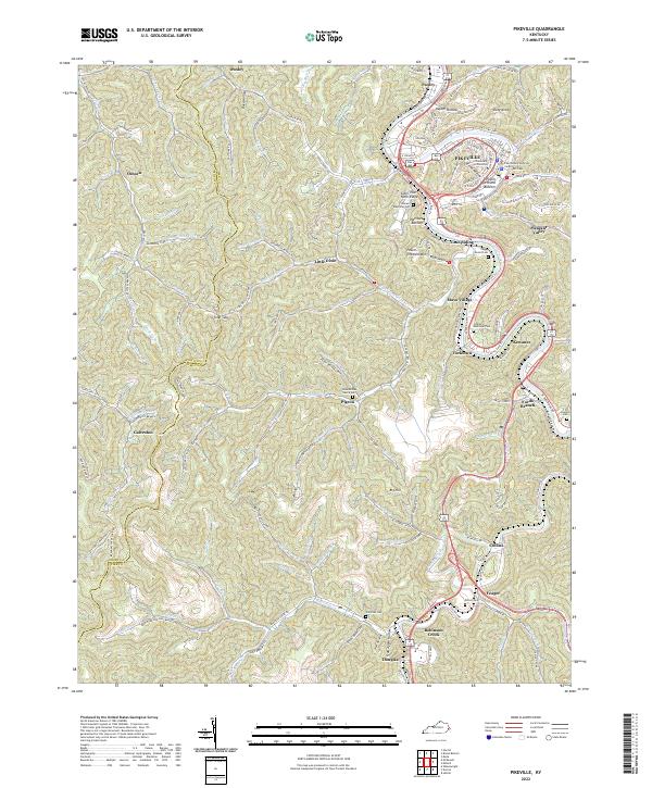 Pikeville, KY — USGS 7.5-minute topo (2022)