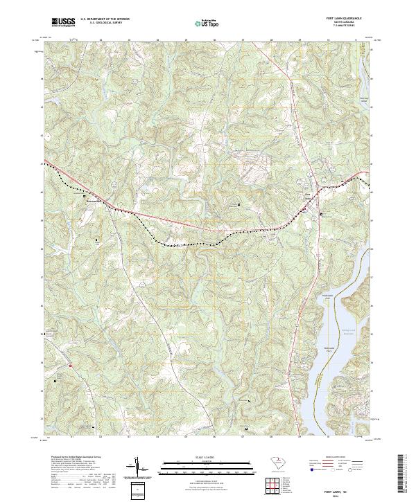 Fort Lawn, SC — USGS 7.5-minute topo (2024)