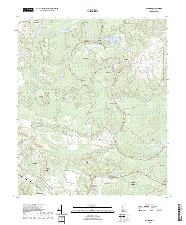 Mason Bend, AL — USGS 7.5-minute topo (2024)