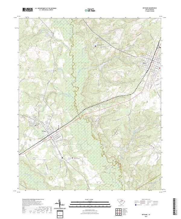 Bethune, SC — USGS 7.5-minute topo (2024)