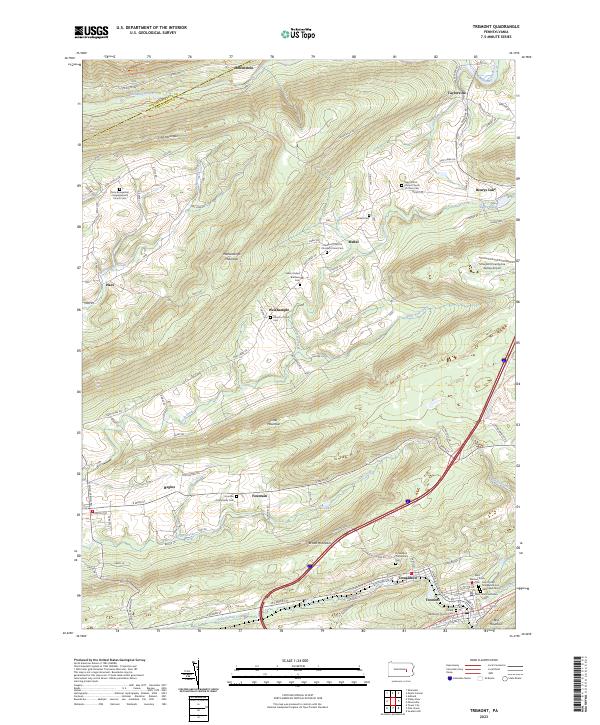 Tremont, PA — USGS 7.5-minute topo (2023)