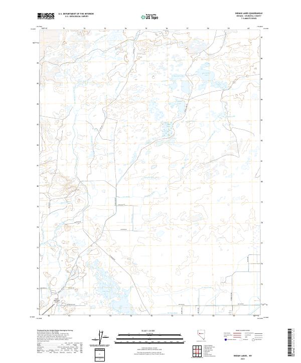 Indian Lakes, NV — USGS 7.5-minute topo (2021)