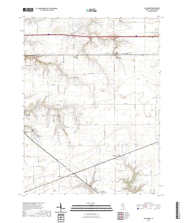 Alexander, IL — USGS 7.5-minute topo (2024)