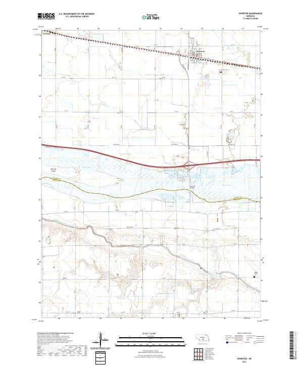 Overton, NE — USGS 7.5-minute topo (2021)