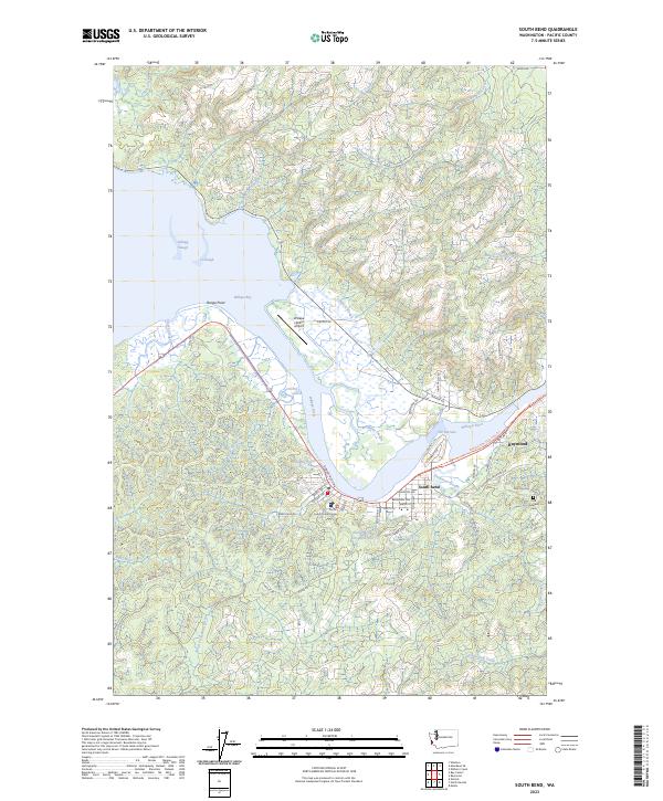 South Bend, WA — USGS 7.5-minute topo (2023)