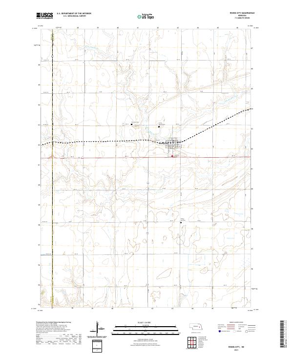 Rising City, NE — USGS 7.5-minute topo (2021)