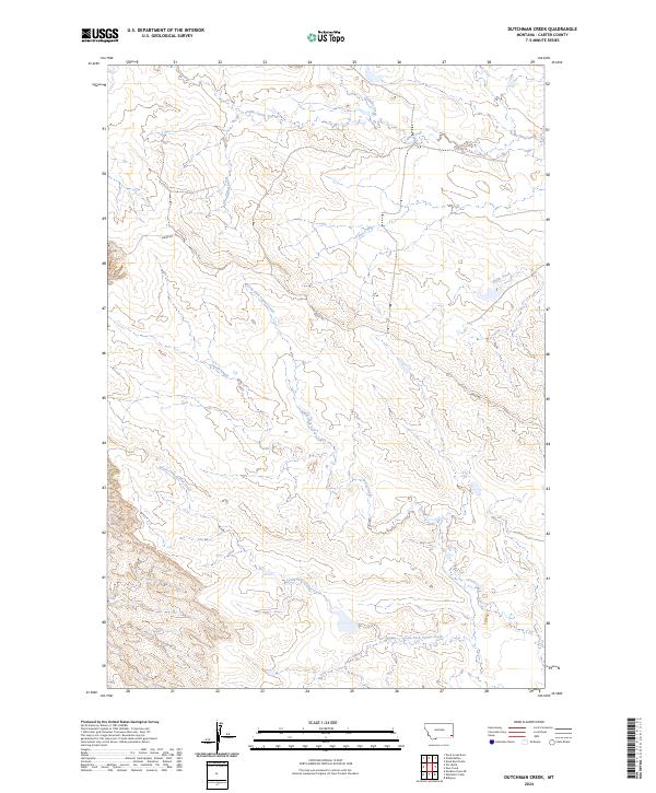 Dutchman Creek, MT — USGS 7.5-minute topo (2024)