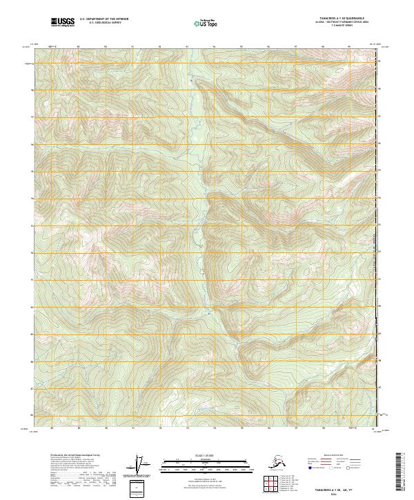 Tanacross A-1 SE, AK-YT — USGS 7.5-minute topo (2024)