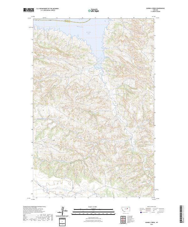 Sawmill Creek, MT — USGS 7.5-minute topo (2024)