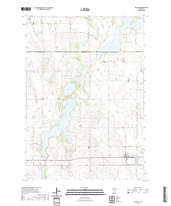 Delavan, MN — USGS 7.5-minute topo (2022)