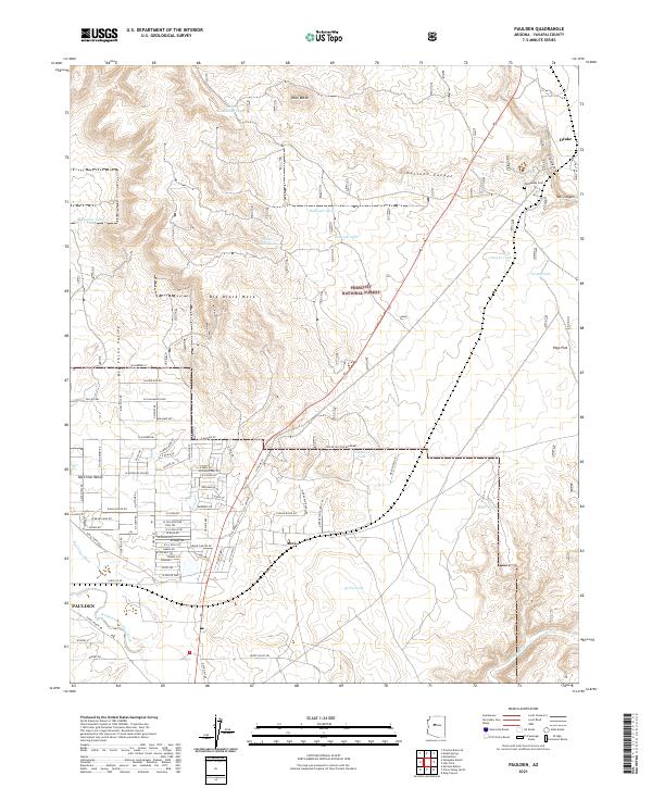 Paulden, AZ — USGS 7.5-minute topo (2021)