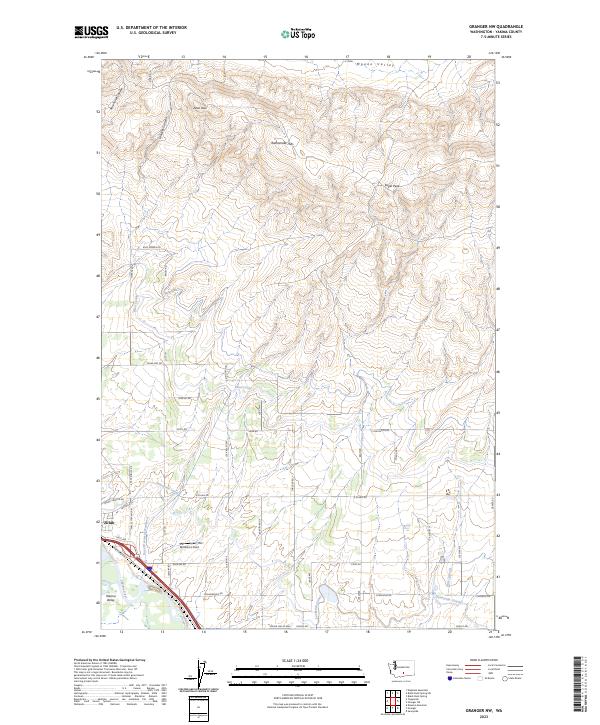 Granger NW, WA — USGS 7.5-minute topo (2023)