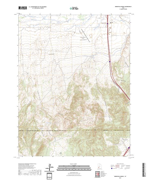 Greenville Bench, UT — USGS 7.5-minute topo (2023)