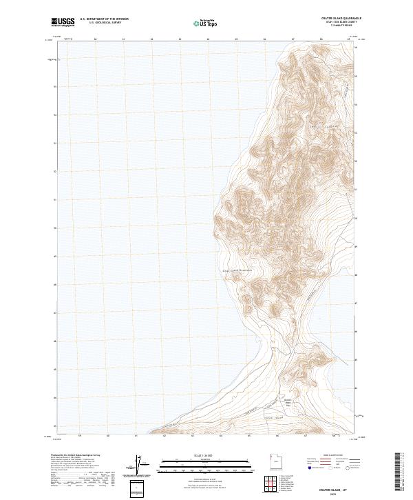 Crater Island, UT — USGS 7.5-minute topo (2023)