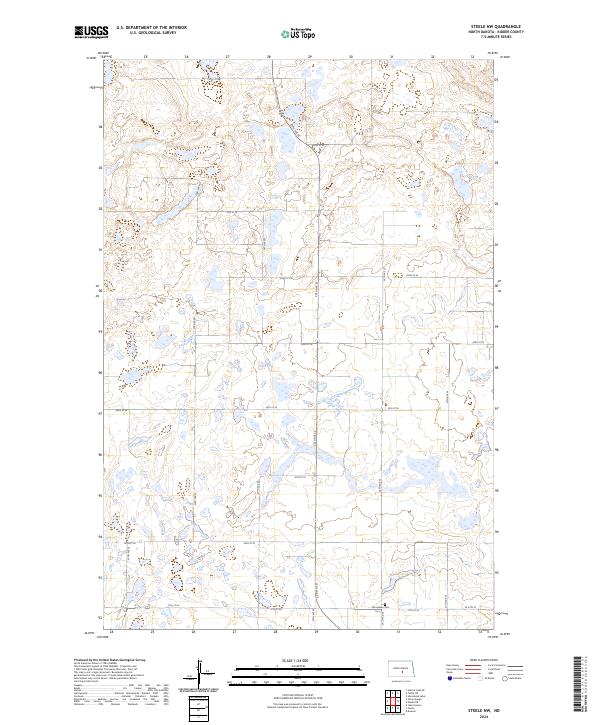 Steele NW, ND — USGS 7.5-minute topo (2024)