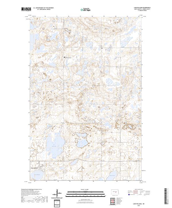Lake Williams, ND — USGS 7.5-minute topo (2024)