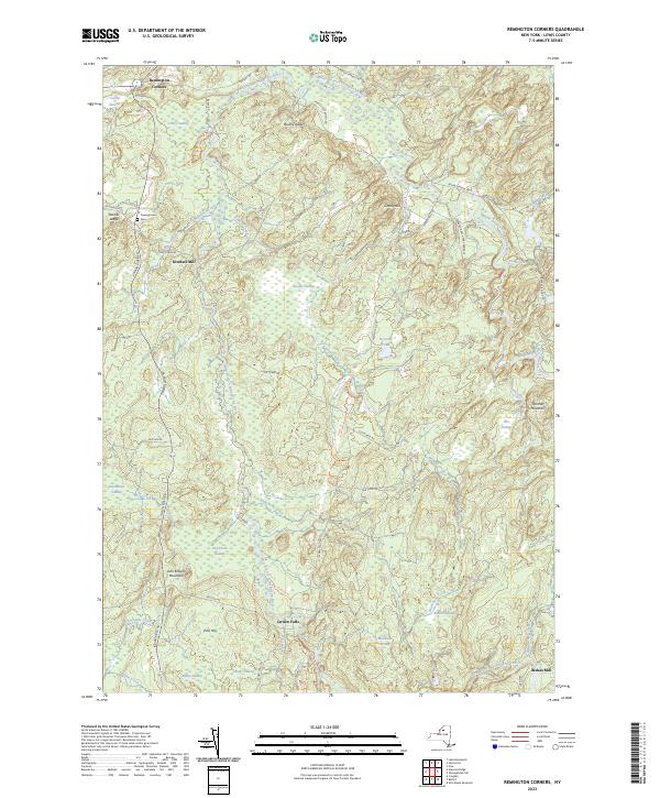 Remington Corners, NY — USGS 7.5-minute topo (2023)