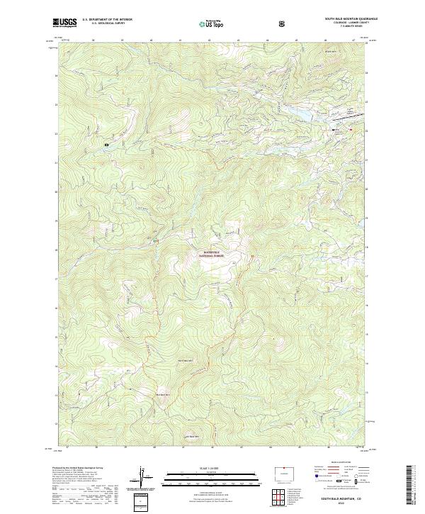 South Bald Mountain, CO — USGS 7.5-minute topo (2022)