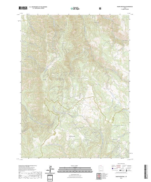 Sharp Mountain, UT — USGS 7.5-minute topo (2023)