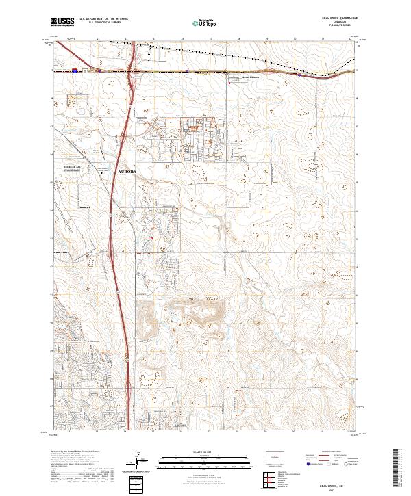 Coal Creek, CO — USGS 7.5-minute topo (2022)