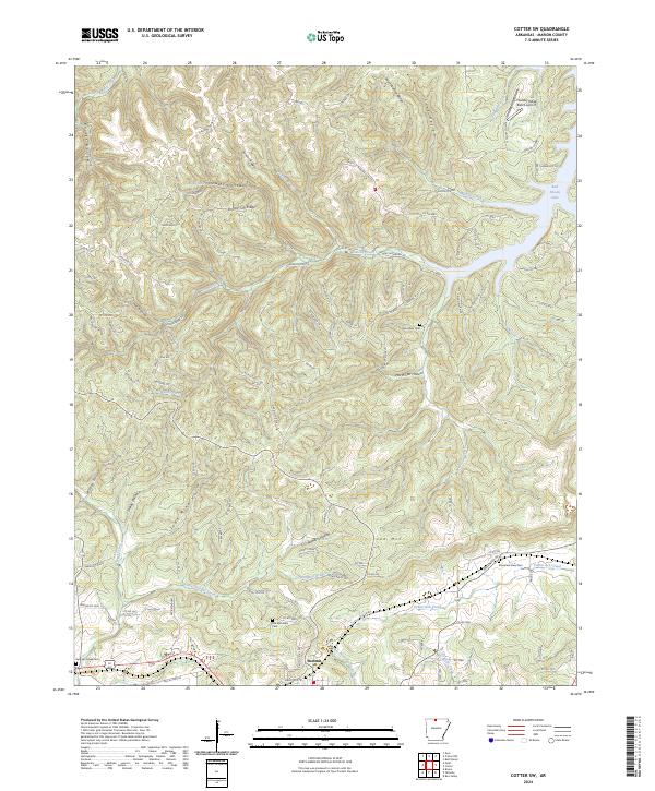 Cotter SW, AR — USGS 7.5-minute topo (2024)