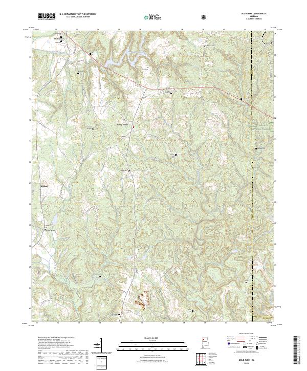 Gold Mine, AL — USGS 7.5-minute topo (2024)