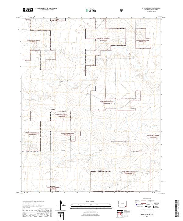 Springfield SW, CO — USGS 7.5-minute topo (2022)