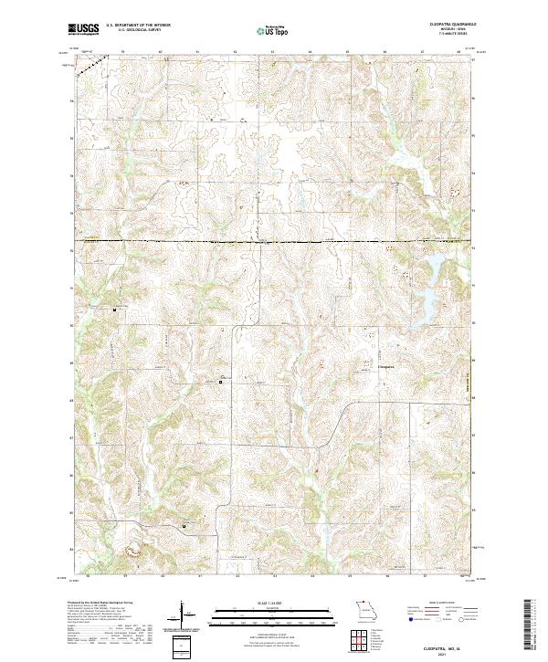 Cleopatra, MO-IA — USGS 7.5-minute topo (2021)