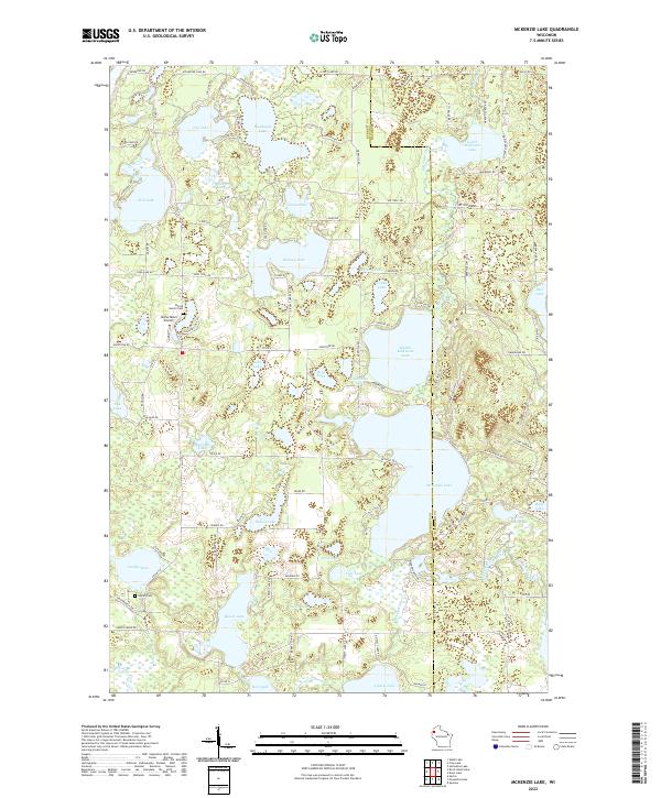McKenzie Lake, WI — USGS 7.5-minute topo (2022)