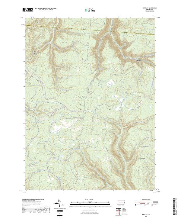 Huntley, PA — USGS 7.5-minute topo (2023)