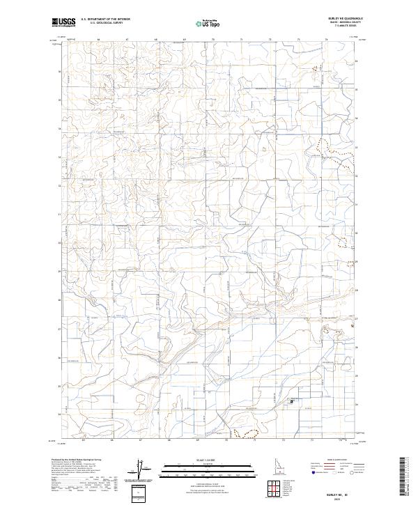 Burley NE, ID — USGS 7.5-minute topo (2023)