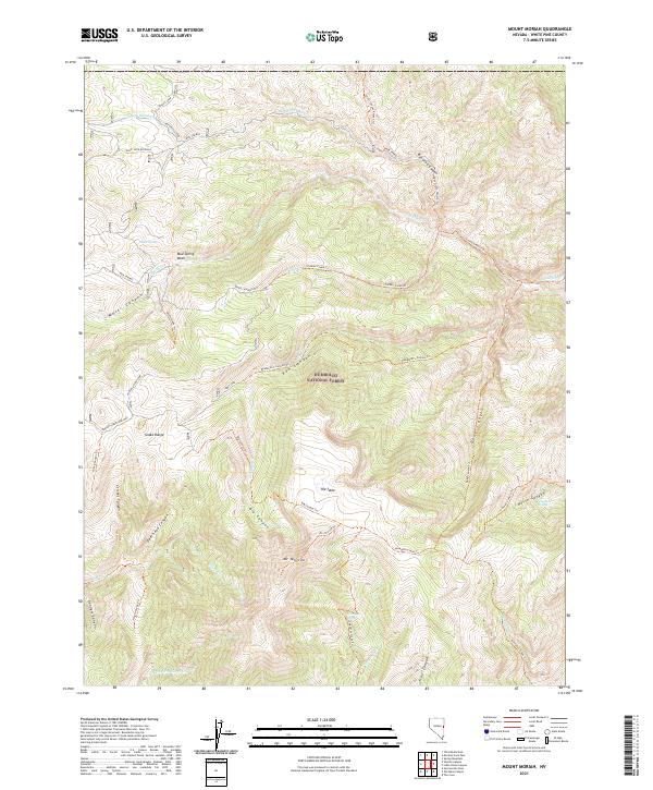 Mount Moriah, NV — USGS 7.5-minute topo (2021)