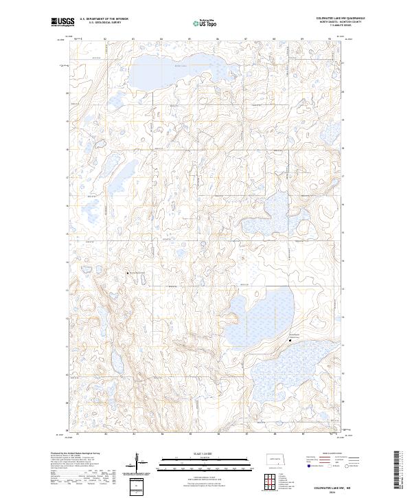Coldwater Lake NW, ND — USGS 7.5-minute topo (2024)